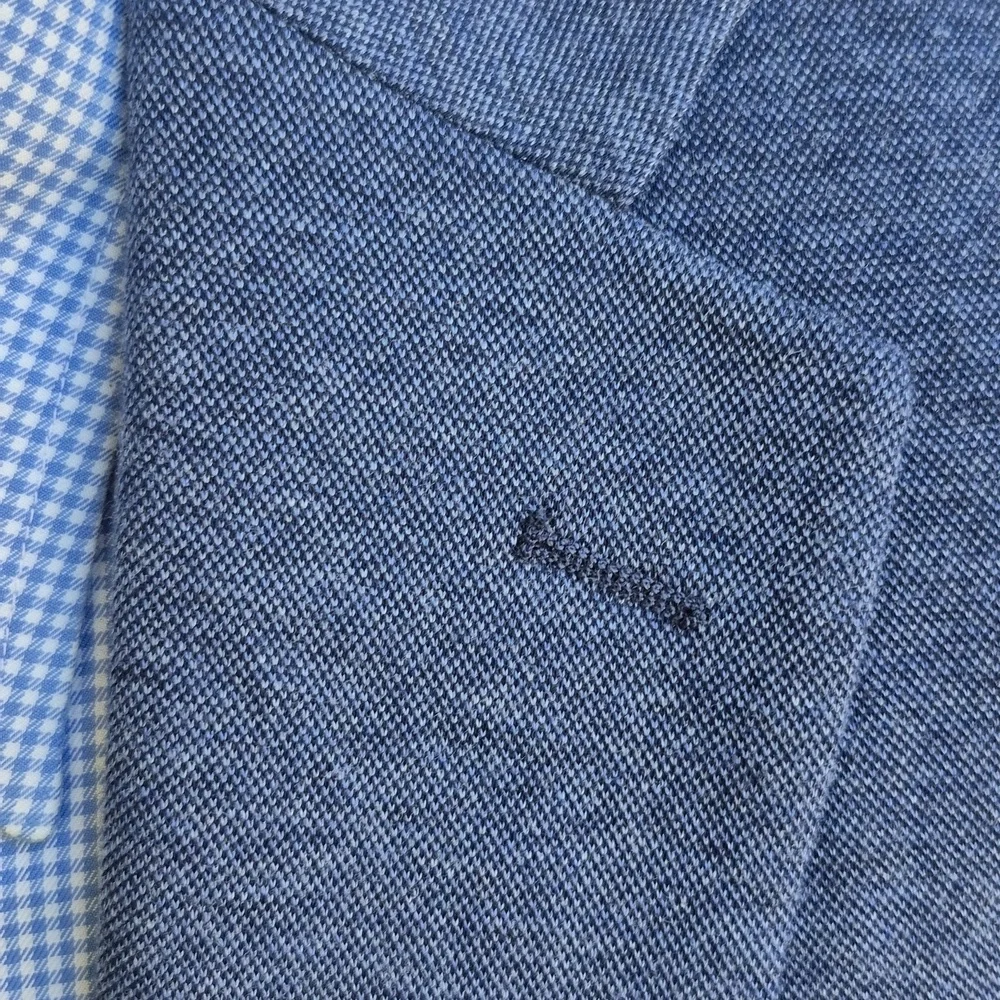 J CREW‎ Thompson Grey Blue Weave Cotton Blend Mens Sz 36 R Sport Coat Blazer